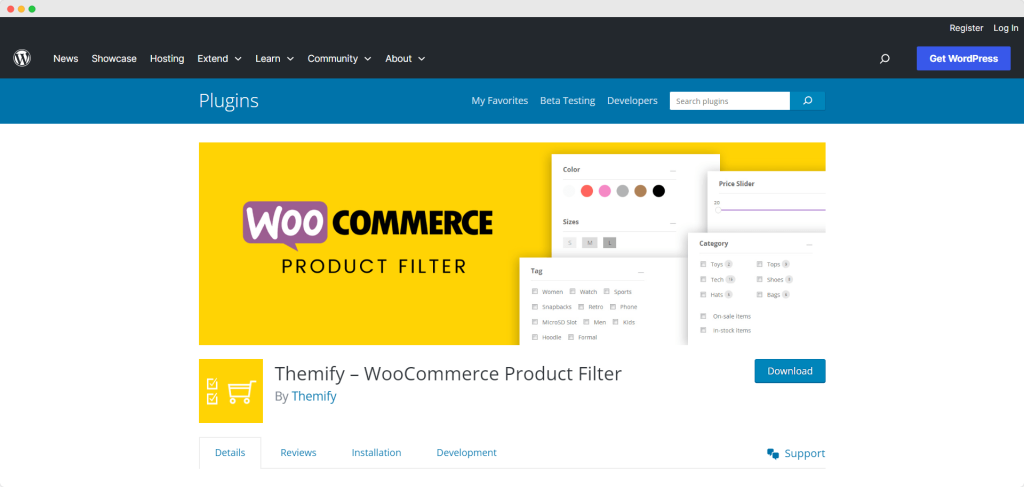 Themify WooCommerce Product Filter, sapwp