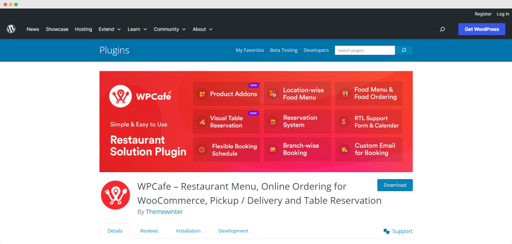 WPCafe by ThemeWinter, Sapwp